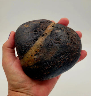 Incredible Large Black Wishing Stone Altar Piece