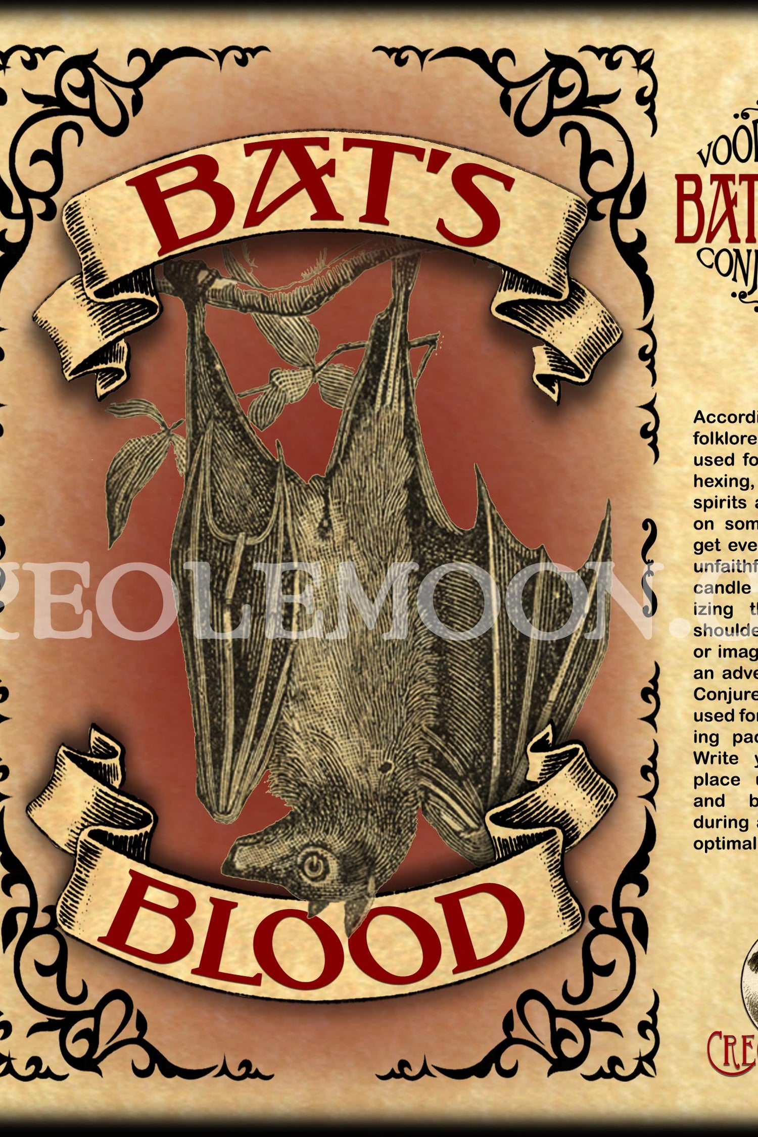 Bat's Blood Fixed Candle Creole Moon